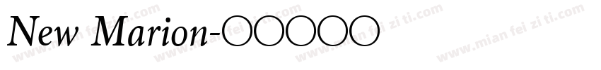 New Marion字体转换